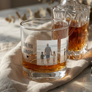 Persoonlijke 'Love You Bonus Papa' Foto Whisky Glas