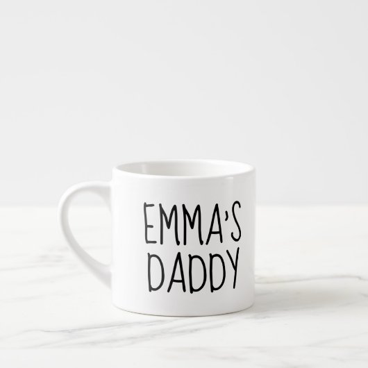 Persoonlijke 'Love You Daddy' Foto Espressiekop Espresso Kop (Links)