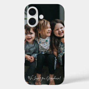 Persoonlijke 'Love You Oma' Foto met Handgeschreve iPhone 16 Hoesje