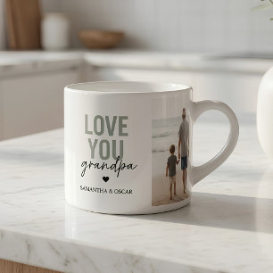 Persoonlijke 'Love You Opa' Foto Beker Op Maat Espresso Kop