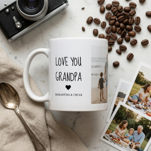 Persoonlijke 'Love You Opa' Fotocollage Koffiemok