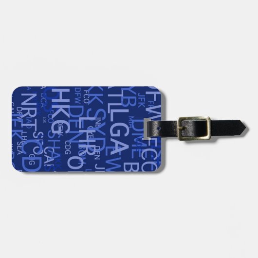 Persoonlijke luchthavencodes bagagelabel (Voorkant horizontaal)