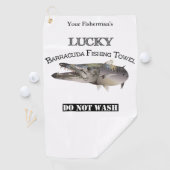 Persoonlijke Lucky Barracuda Vissen Towel Golfhanddoek (Insitu)