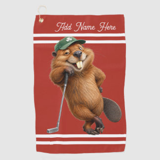 Persoonlijke Lucky Beaver Golfhanddoek