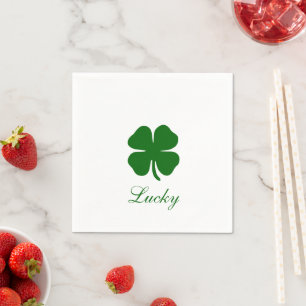 Persoonlijke Lucky Green Clover Servet