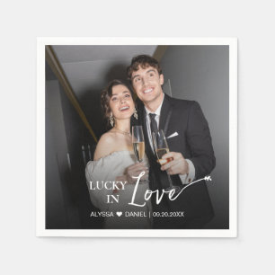 Persoonlijke 'Lucky in Love' huwelijksgunst Servet