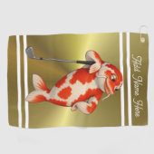 Persoonlijke Lucky Koi Golfhanddoek (Horizontaal)
