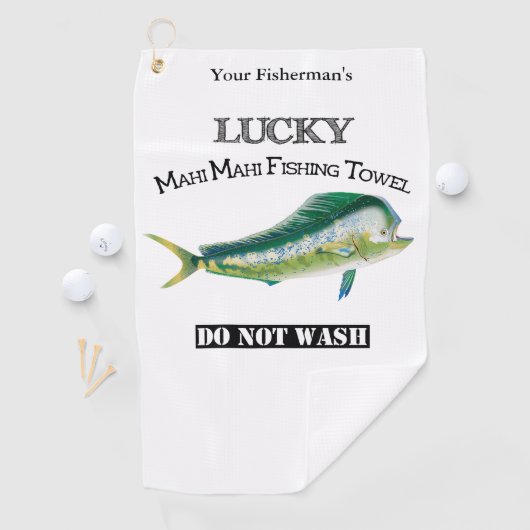 Persoonlijke Lucky Mahi Mahi Vissen Towel Golfhanddoek (Insitu)