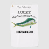Persoonlijke Lucky Mahi Mahi Vissen Towel Golfhanddoek (Voorkant)