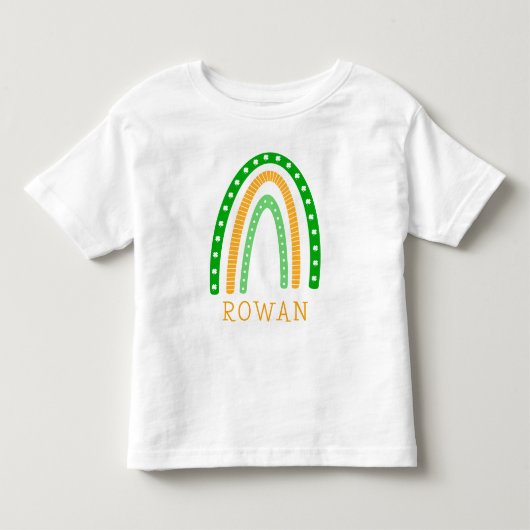 Persoonlijke Lucky Rainbow St. Patrick's Day Kinder Shirts (Voorkant)