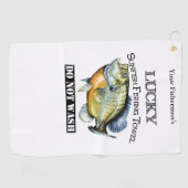Persoonlijke Lucky Sunfish Vissen Towel Golfhanddoek (Horizontaal)