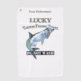 Persoonlijke Lucky Tarpon Vissen Towel Golfhanddoek