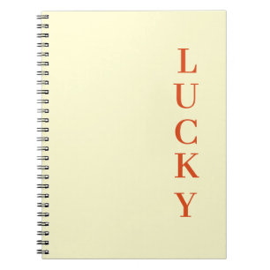 Persoonlijke LUCKY typografie tekst  Notitieboek