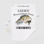 Persoonlijke Lucky Walleye Vissen Towel Golfhanddoek (Insitu)