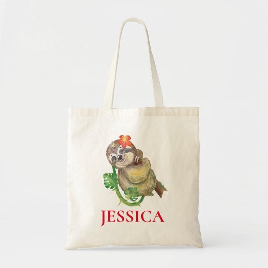 Persoonlijke Luiaard Liefhebber Cute Tote Bag (Voorkant)