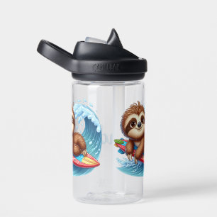 Persoonlijke luiaard surfer voor kinderen waterfles
