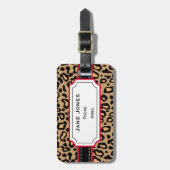 Persoonlijke Luipaard Bagage Label (Voorkant verticaal)