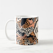 Persoonlijke Luipaard- en Zebraprint Koffiemok (Links)