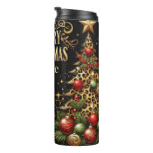 Persoonlijke Luipaard Kerst Tumbler Cadeau Thermosbeker (Geroteerd rechts)