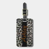 Persoonlijke Luipaardprint Band Bagagelabel (Voorkant verticaal)