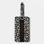 Persoonlijke Luipaardprint Band Bagagelabel (Achterkant verticaal)