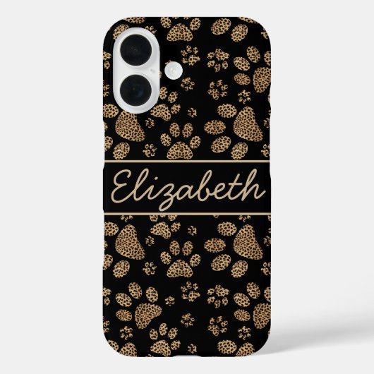 Persoonlijke Luipaardvlekpootafdrukken Case-Mate iPhone Case (Achterkant)