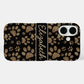 Persoonlijke Luipaardvlekpootafdrukken Case-Mate iPhone Case (Achterkant (horizontaal))