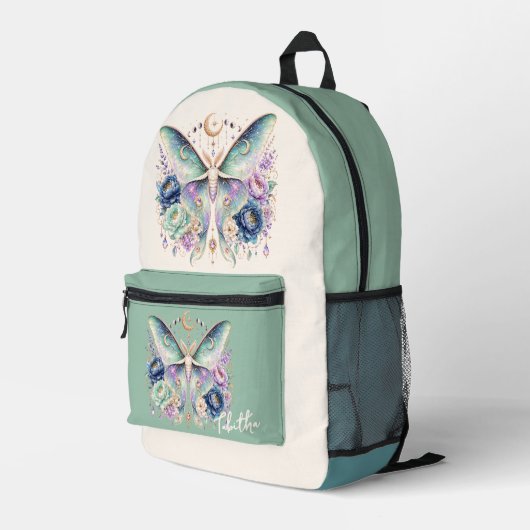 Persoonlijke Luna Moth Rugzak  (Achterkant Hoek Rechts)