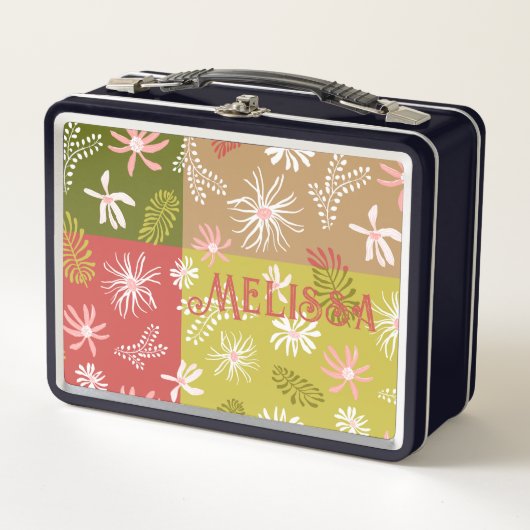 Persoonlijke lunchbox leuke zomerbries bloemenkleu (Voorkant)