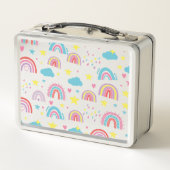 Persoonlijke lunchdoos met regenboognaamontwerp (Achterkant)