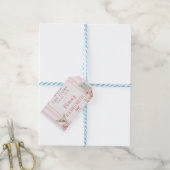 Persoonlijke Lux Roze Hen Party Bruids- Cadeaulabel (Met Touw)