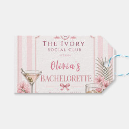 Persoonlijke Lux Roze Hen Party Bruids- Cadeaulabel