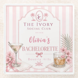 Persoonlijke Lux Roze Hen Party Bruids- Glazen Onderzetter