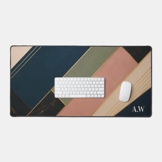 Persoonlijke luxe geometrische bureaumat (Keyboard & Muis)