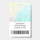 Persoonlijke luxe glitter personeelsfoto badge (Achterkant)