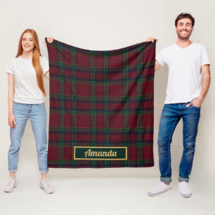 Persoonlijke Luxe Heritage Tartan Kerstmis Fleece Deken