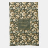 Persoonlijke Luxe Pastel Botanische Handdoek Keuke (Verticaal)