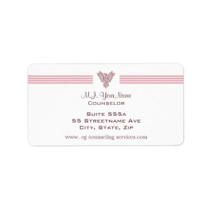 Persoonlijke luxe strepen en roze fenix van de raa etiket