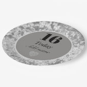 Persoonlijke luxe velvet borden 16e papieren bordje (Gekanteld)