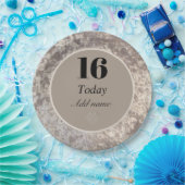 Persoonlijke luxe velvet borden 16e papieren bordje (Feest)