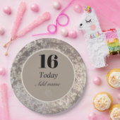 Persoonlijke luxe velvet borden 16e papieren bordje (Feest)