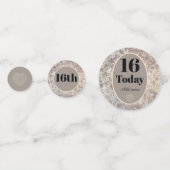 Persoonlijke luxe velvet verjaardag confetti 16th (Voorkanten)