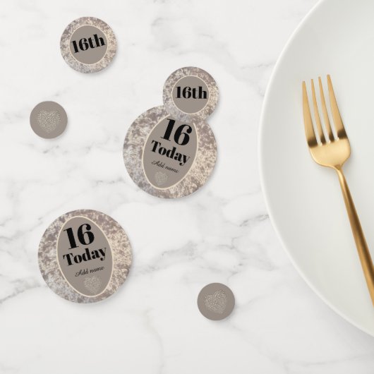 Persoonlijke luxe velvet verjaardag confetti 16th (Groep)