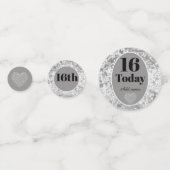 Persoonlijke luxe velvet verjaardag confetti 16th (Achterkanten)