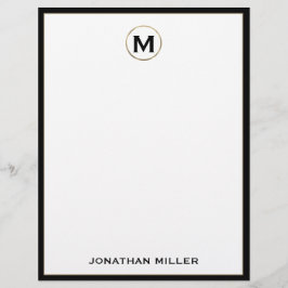 Persoonlijke Luxury Monogram Letterhead met naam Briefhoofd