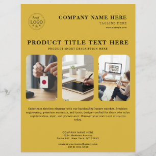 Persoonlijke M Gouden Flyer voor Productpromoties