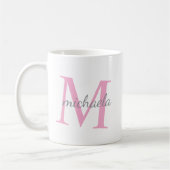 Persoonlijke M-monogramnaam Koffiemok (Links)
