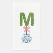 Persoonlijke M Topiary Monogram Servet (Voorkant)