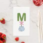Persoonlijke M Topiary Monogram Servet (Insitu)