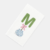 Persoonlijke M Topiary Monogram Servet (Hoek)